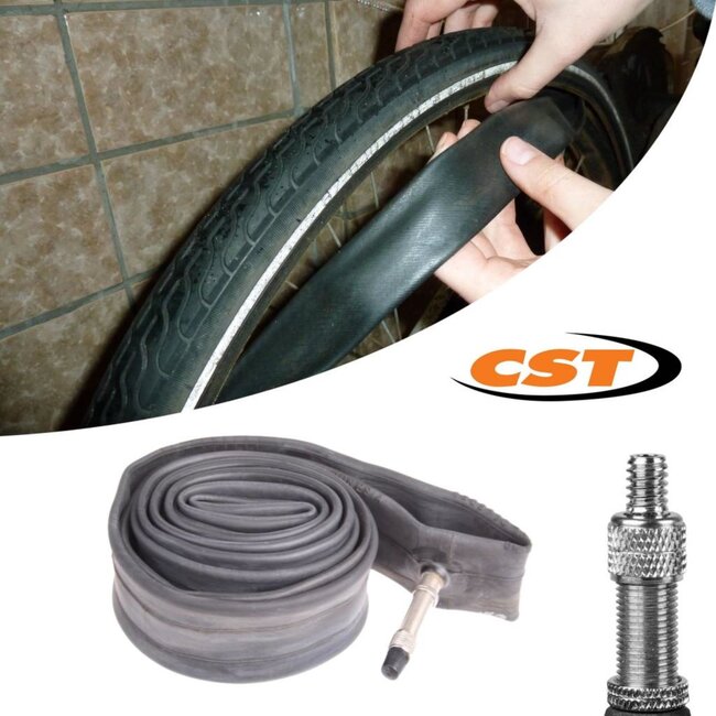 CST Binnenband 18 inch - Dunlop ventiel 32 mm - Hoogwaardig rubber - Zwart
