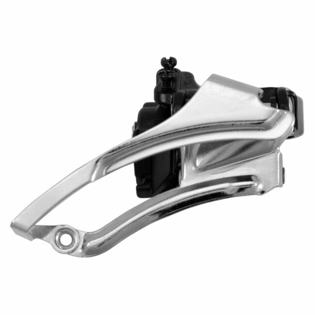 Amigo Voorderailleur - Dual P-Clamp - 28.6/31.8 mm - Staal - Zilver/Zwart