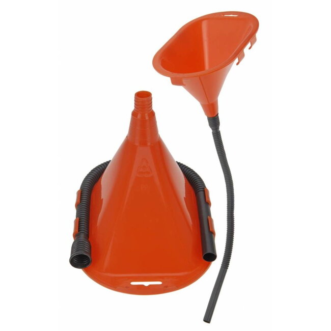 Benson Trechter met afneembare slang - Kunststof - 20 x 13 cm - Rood