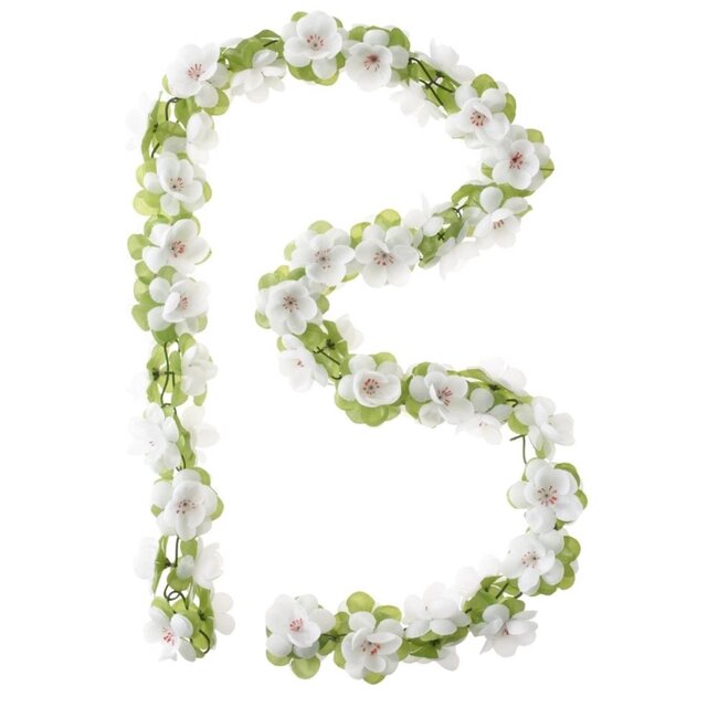 Amigo Bloemenslinger voor fiets - 120 cm - Wit - Eenvoudig te bevestigen