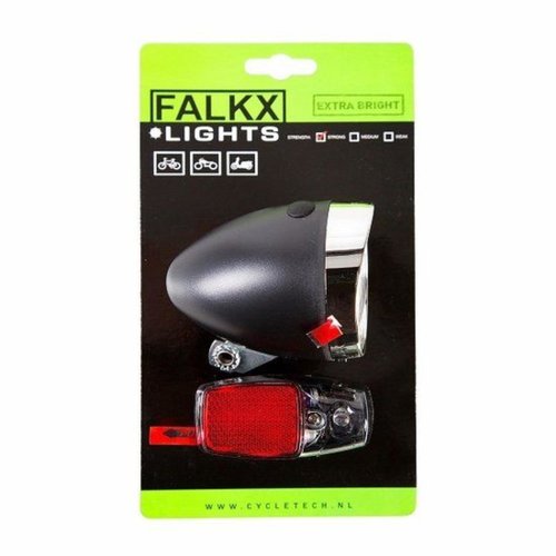 Falkx Verlichting Set- LED - Voorlicht en Achterlicht Falkx Verlichting Set- LED - Voorlicht en Achterlicht