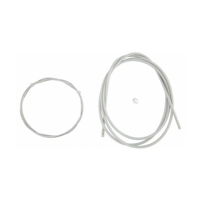 Amigo Remkabel set - 225 cm - RVS binnenkabel - Teflon buitenkabel - Zilver