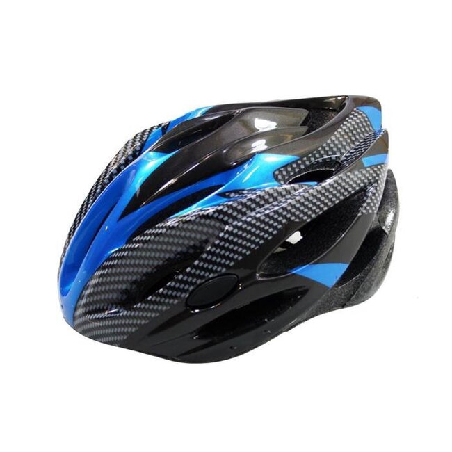 Amigo MTB fietshelm - verstelbaar - lichtgewicht - zwart/blauw - maat 54-58 cm