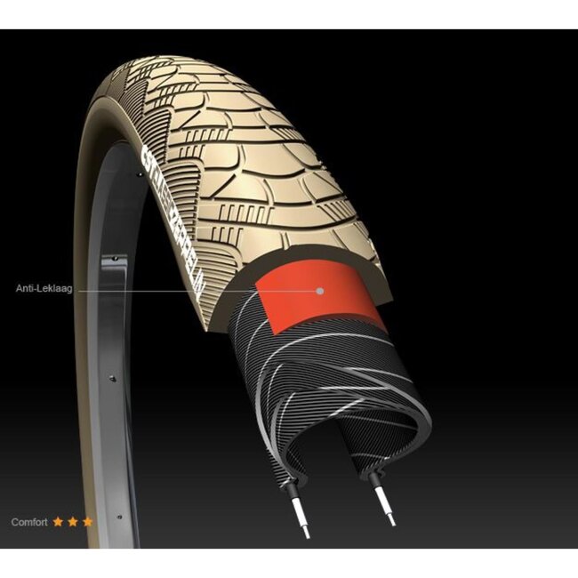 CST Buitenband 28 inch - Brede Comfortband - Crème - Anti-lek - Retro Stijl
