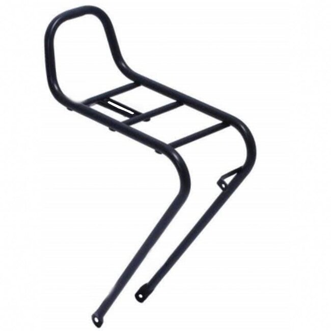 Lastpak Stijlvolle smalle voordrager - glans zwart - kroonboutmontage - met bindernokken en lamphaak