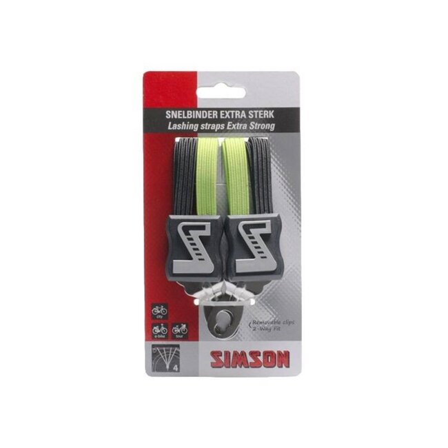 Simson Snelbinder extra sterk - 4 binders - zwart/groen - lange variant