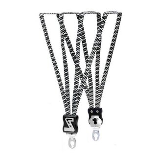 Simson Extra lange snelbinder - 4 binders - zwart/wit - ideaal voor omafietsen