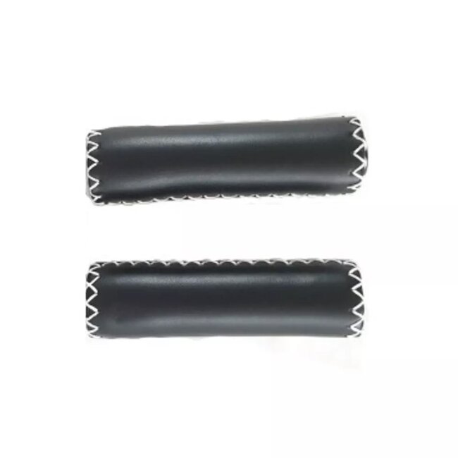 Amigo Lederen fietshandvatten - set van 2 - 125 mm - zwart