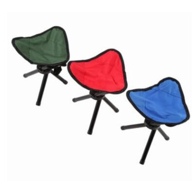 Benson Compacte campingkruk - opvouwbaar - oxford doek - stalen frame - 30 x 30 x 38 cm - mix kleur