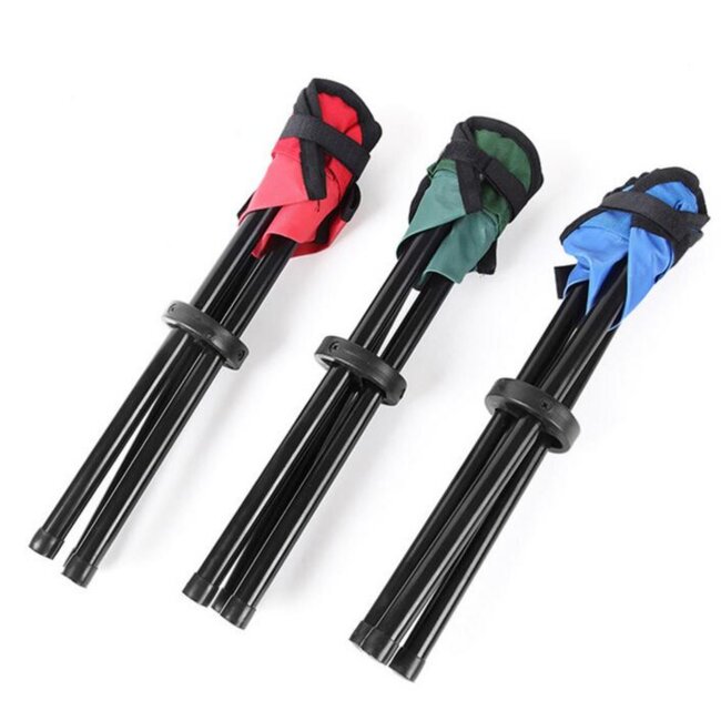 Benson Compacte campingkruk - opvouwbaar - oxford doek - stalen frame - 30 x 30 x 38 cm - mix kleur