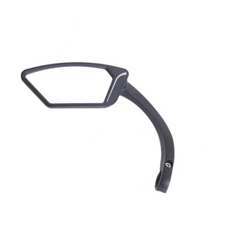 Amigo Fietsspiegel voor e-bike - links - zwart - 22,2 mm - 12 cm spiegel - 16 cm arm