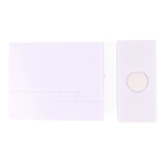Benson Draadloze deurbel - compact - 16 melodieën - wit - zendbereik 30 meter