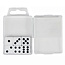 Benson Set dobbelstenen - wit - 6 stuks - 1,5 cm - zwarte ogen