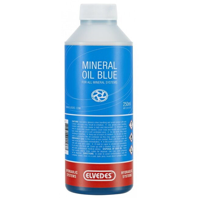 Elvedes Blauwe mineraalolie voor hydraulische schijfremmen - 250 ml