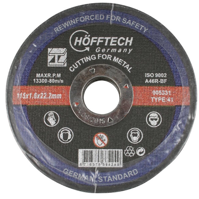 Benson Metaal doorslijpschijf - Ø 115 mm - Hoge snelheid - Lange levensduur - Minder stof