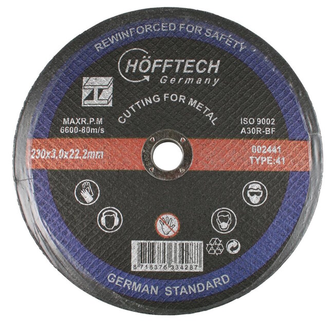 Hofftech Metaal doorslijpschijf - Ø 230 mm - hoge snijsnelheid - lange levensduur