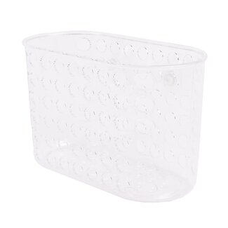 Benson Transparant douchebakje met zuignap - maat L - kunststof - 17,5 x 8 x 12 cm Benson Transparant douchebakje met zuignap - maat L - kunststof - 17,5 x 8 x 12 cm