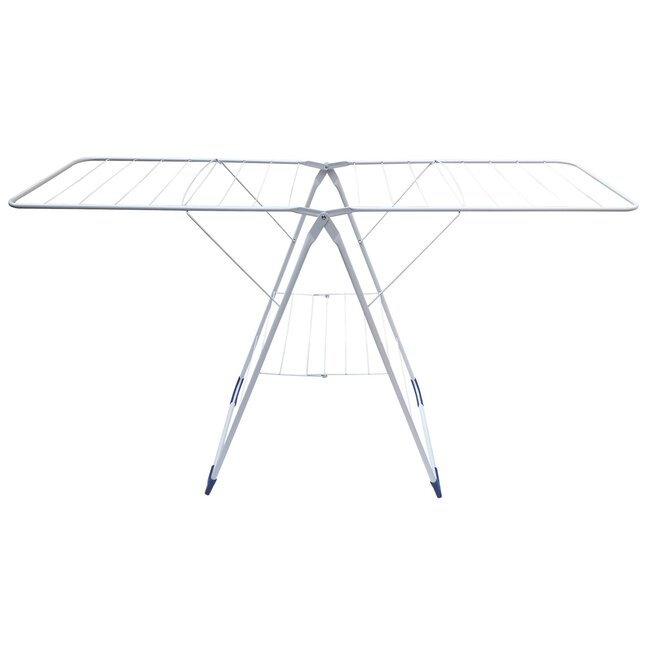 Benson Opvouwbaar droogrek - duurzaam staal - waterdichte coating - 152 x 50 x 87 cm - wit