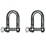 Benson D-sluiting - Ø 10 mm - Robuust - Set van 2 - Werklast 320 kg