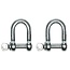 Benson D-sluiting - Ø 5 mm - Set van 2 - Werklast 80 kg - Q235 materiaal