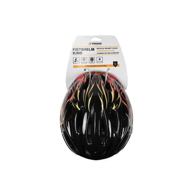 Benson Stoere fietshelm voor jongens - maat S - verstelbaar - ventilatiegaten - 48-52 cm