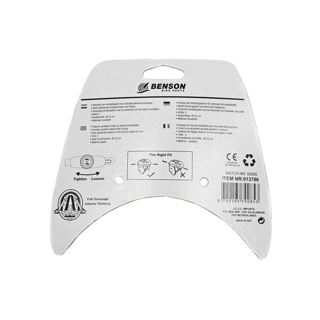 Benson Fietshelm voor Meisjes - Maat S - 48-52 cm - Verstelbaar