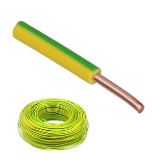 BLS VD Draad - 2.5 mm² - Geel / Groen - Lengte 100 meter