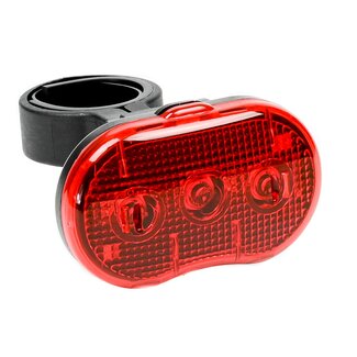 Benson Waterbestendig LED-achterlicht - 3 functies - Inclusief batterijen - Rood