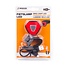 Benson USB-oplaadbare LED fietslamp - regenwaterdicht - rood - 3 lichtstanden - 3 knipperstanden