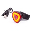 Benson USB-oplaadbare LED fietslamp - regenwaterdicht - rood - 3 lichtstanden - 3 knipperstanden
