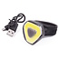 Benson USB-oplaadbare LED fietslamp - regenwaterdicht - wit - 3 lichtstanden - 3 knipperstanden