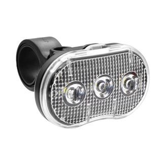 Benson Waterbestendige fietslamp LED - wit - inclusief batterijen - 3 functies