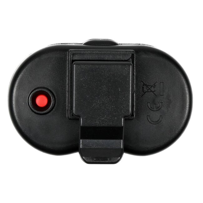 Benson Waterbestendige fietslamp LED - wit - inclusief batterijen - 3 functies