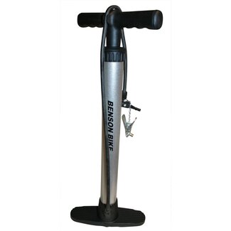 Benson Klassieke vloerpomp - analoog - 850 gram - zilver/zwart