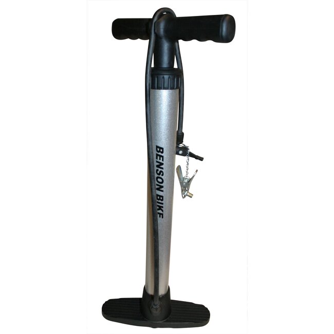 Benson Klassieke vloerpomp - analoog - 850 gram - zilver/zwart