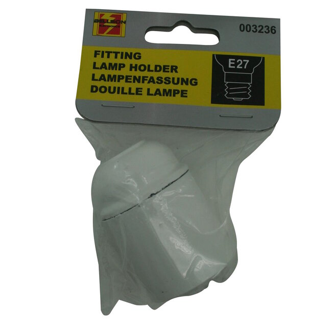 Benson E27 lamphouder - bakeliet - wit - ideaal voor zelf klussers