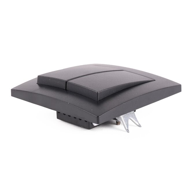 Benson Wandcontactdoos - Wisselschakelaar - Inbouw - Zwart - 250V - 10A