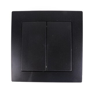 Benson Wandcontactdoos - Wisselschakelaar - Inbouw - Zwart - 250V - 10A