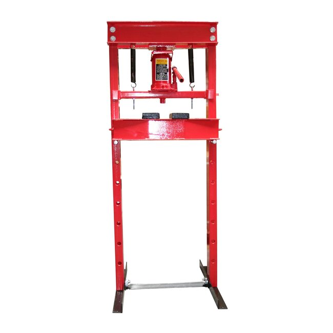 Benson Hydraulische werkplaatspers - 20 ton - verstelbaar werkvlak - metaal - rood