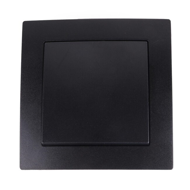 Benson Wandcontactdoos - Schakelaar - Inbouw - Matzwart - 81 x 81 mm