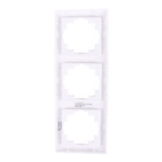 Benson Stijlvol afdekraam voor 3-voudige wandcontactdoos - wit - 223x81x10 mm