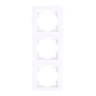 Benson Stijlvol afdekraam voor 3-voudige wandcontactdoos - wit - 223x81x10 mm