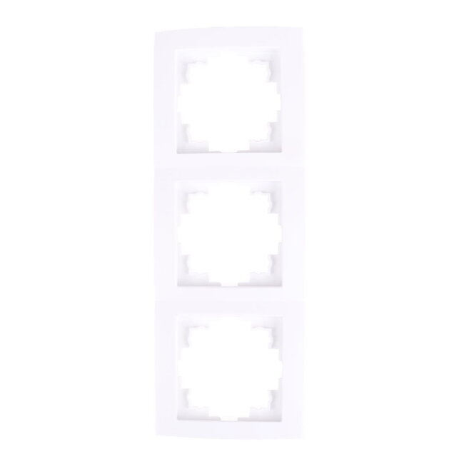 Benson Stijlvol afdekraam voor 3-voudige wandcontactdoos - wit - 223x81x10 mm