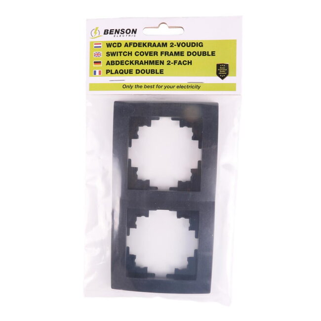 Benson Stijlvol afdekraam - 2-voudig - zwart - compact formaat - 152 x 81 x 10 mm