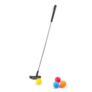 Benson Speelgoed golfset - putter - 4 ballen - 65 cm - metaal - kleurrijk