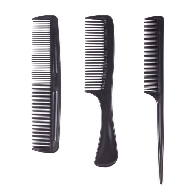 Benson Haarkammen set - 3-delig - Zwart - Beschermend en anti-pluis