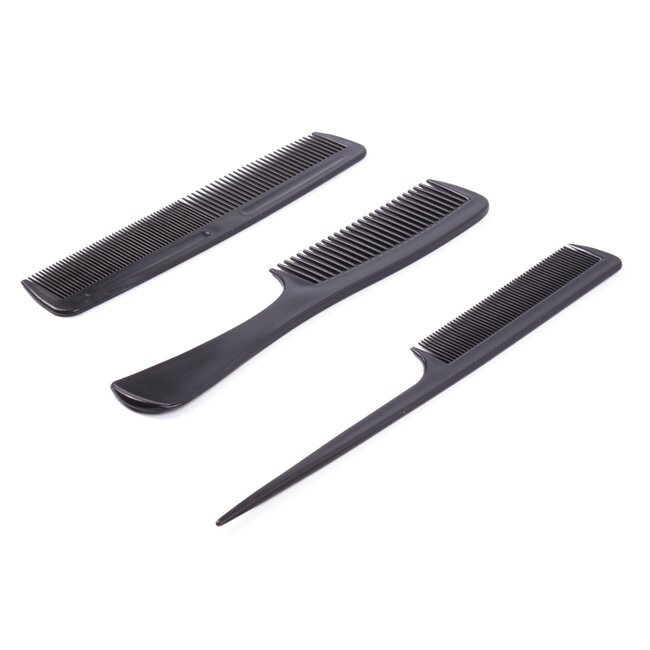 Benson Haarkammen set - 3-delig - Zwart - Beschermend en anti-pluis