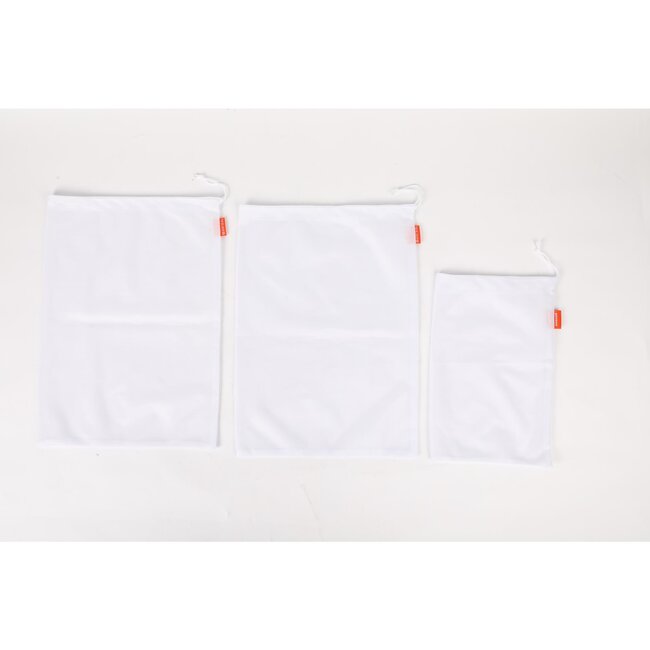 Benson Herbruikbare groente- en fruitzakjes - polyester - set van 3 - 30x25 cm en 40x30 cm
