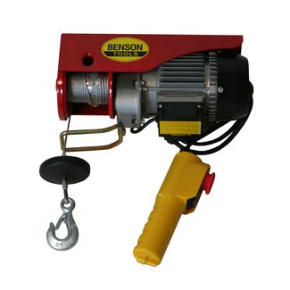 Benson Elektrische hijsinrichting - 12 meter kabel - 530 watt - maximaal 250 kilo Benson Elektrische hijsinrichting - 12 meter kabel - 530 watt - maximaal 250 kilo