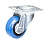Tarsus Zwenkwiel 160 mm - Slijtvast Rubber - 250 kg Draagvermogen - Blauw